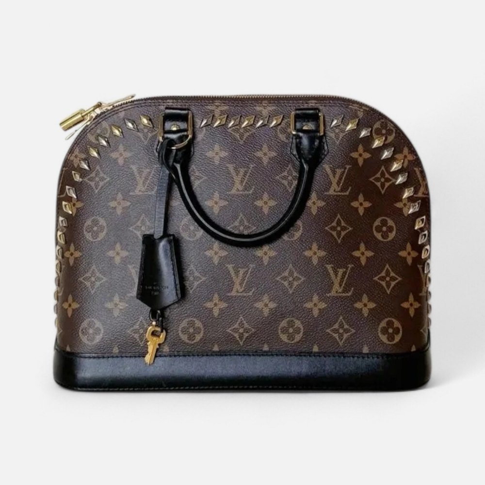 Louis Vuitton Monogram Macassar Studded Alma.